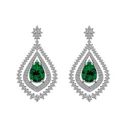 Emerald and Diamond Earrings