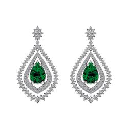 Emerald and Diamond Earrings