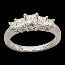 1/2 CT TW Diamond Five Stone Anniversary/Engagement Ring