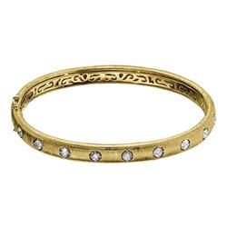 1/2 ct tw Diamond and Gold Bangle Bracelet